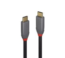 Lindy 36900 USB kabelis 0,5 m USB C Melns, Pelēks