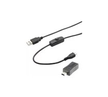 Renkforce USB 2.0 kabelis [1x USB 2.0 spraudnis A - 1x USB 2.0 spraudnis Mini-B] 1,5 m melns, ieskaitot ieslēgšanas/izslēgšanas slēdzi Renkforce (RF-4658940)