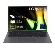 LG Gram 17Z90S Intel Core Ultra 7 155H Portatīvais dators 43,2 cm (17") WQXGA 16 GB LPDDR5x-SDRAM 1 TB SSD Wi-Fi 6E (802.11ax) Windows 11 Home Pelēks