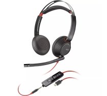Austi POLY Blackwire 5220 Stereo USB-C +3.5mm Plug +USB-C/A Adapter