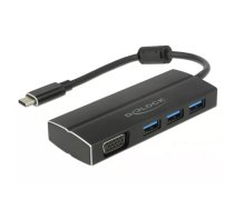 DeLOCK 63932 dokstacija USB 3.2 Gen 1 (3.1 Gen 1) Type-C Melns