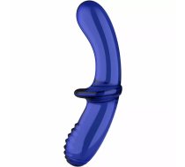 SATISFYER - DUBULTAIS KRISTĀLA DILDO ZILS