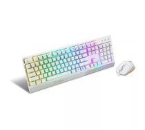 MSI VIGOR GK30 COMBO WHITE US tastatūra Pele iekļauta USB QWERTY Itāļu Balts