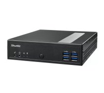 Shuttle DL3000XA PCs/darbstacija Intel® N N100 8 GB DDR5-SDRAM 128 GB SSD Slim PC Mini PC Melns