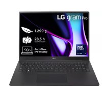 LG Gram Pro 17Z90SP Intel Core Ultra 7 155H Portatīvais dators 43,2 cm (17") WQXGA 32 GB LPDDR5x-SDRAM 2 TB SSD Wi-Fi 6E (802.11ax) Windows 11 Home Melns