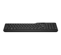 Bezvadu pilna izmēra tastatūra HP 475 — Dual‑mode RF Wireless + Bluetooth, membrānas, melna