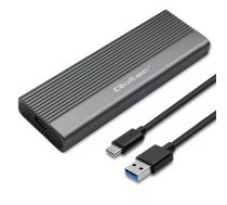 M.2 SSD korpuss QOLTEC 52267 USB‑C SATA NGFF diskdziniem, kompakts ārējais adapteris