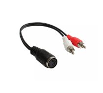 Alcasa AD-5B2CS audio kabelis 0,2 m 2 x RCA DIN (5-pin) Melns, Sarkans, Balts