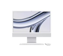 Apple iMac Apple M M3 59,7 cm (23.5") 4480 x 2520 pikseļi Viss vienā PC 8 GB 256 GB SSD macOS Sonoma Wi-Fi 6E (802.11ax) Sudrabs