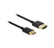 DeLOCK 84777 HDMI kabelis 1,5 m HDMI Type A (Standard) HDMI Type C (Mini) Melns