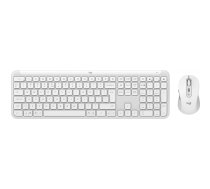 Logitech MK950 Signature Slim Tastatūra Pele iekļauta Bezvadu Bluetooth QWERTY Balta