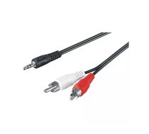 M-Cab 3.5mm - 2x RCA M/M 0.5m audio kabelis 0,5 m 2 x RCA Melns