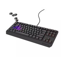 Mehāniskā spēļu tastatūra Genesis Thor 230 TKL — Tenkeyless, US QWERTY, Outemu Brown slēdži, RGB, 1000 Hz, USB