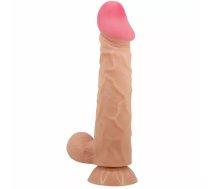 PRETTY LOVE - BĪDĀMĀS ĀDAS SĒRIJAS REĀLISTISKS DILDO AR BĪDĀMĀS ĀDAS PIESŪCEKNI 24 CM