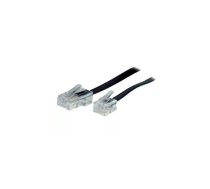 S/CONN 10m RJ11 - RJ45 Melns, Caurspīdīgs