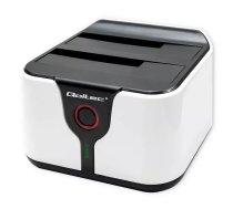 Dokstacija QOLTEC 50309 priekš 2.5" un 3.5" SATA HDD/SSD, USB 3.0
