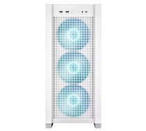 Datora korpuss ASUS TUF Gaming GT302 ARGB Midi Tower balts — atbalsta EATX, rūdīts stikls, 3x140 mm ventilatori, 1x USB-C