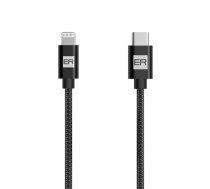 ER POWER kabelis USB-C/Lightning 200cm melns