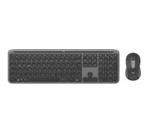 Logitech MK950 Signature Slim tastatūra Pele iekļauta RF bezvadu sakari + Bluetooth QWERTZ Vācu Grafīts
