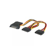 Secomp Internal Y-Power Cable, SATA to 3x, SATA 0,3 m
