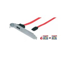 Tecline 30696 SATA kabelis 0,5 m SATA 7-pin eSATA Sarkans, Sudrabs