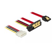 DeLOCK 85231 SATA kabelis 0,3 m SATA 7-pin + Molex (4-pin) SATA 22-pin Melns