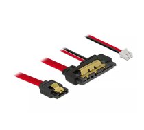 DeLOCK 85238 SATA kabelis 0,1 m SATA 7-pin + Molex (4-pin) SATA 22-pin Melns