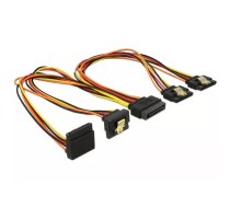 DeLOCK 60148 SATA kabelis 0,3 m SATA 15-pin 4 x SATA 15 kontakti Bēšs, Oranžs, Sarkans, Dzeltens