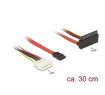 DeLOCK 85514 SATA kabelis 0,3 m 1 x Molex 4 pin 1 x SATA 22 pin, 1 x SATA 7 pin Daudzkrāsains