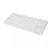 Spēļu tenkeyless tastatūra GENESIS Thor 230 TKL — USB, RF Wireless, Bluetooth, QWERTY, balta