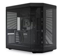 Datora korpuss HYTE Y70 Midi Tower melns — atbalsta ATX/EATX/ITX, GPU garums līdz 422 mm, CPU dzesētājs līdz 180 mm, rūdīts stikls