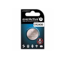 CR2430 baterijas 3V everActive litija DL2430 iepakojumā 1 gb.