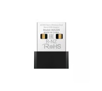 Bezvadu adapteris Mercusys MA20N USB Type-A Melns