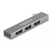 DeLOCK 64274 dokstacija Dok-ligzda USB 3.2 Gen 2 (3.1 Gen 2) Type-C Pelēks