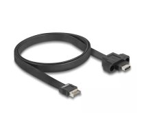 DeLOCK USB plakanais kabelis Type-E Key A 20 pin male uz USB Type-C female 75 cm