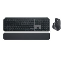 Logitech MX Keys S Combo tastatūra Peles iekļautas Ofisa RF Bezvadu + Bluetooth QWERTZ Šveice Grafīts