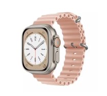 Riff "Ocean" silikona siksniņa priekš Apple iWatch sērijai 42 /44 /45 /49 mm Pink sand