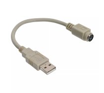 InLine 33102 PS/2 kabelis 0,2 m 6-p Mini-DIN USB A Bēšs