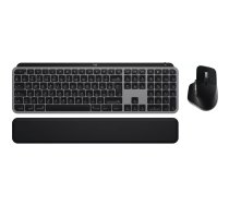 Logitech MX Keys S Combo for Mac keyboard Mouse included RF Wireless + Bluetooth QWERTY US International Aluminium, Black