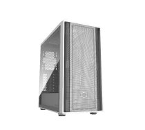 PC Midi Tower Cooler Master MasterBox 600 White Lite — balts ar sānu rūdīta stikla paneli, atbalsta ATX/EATX/ITX/MicroATX, 230×474×481 mm