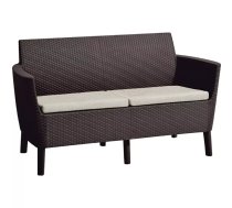 Dārza dīvāns divvietīgs Salemo 2 Seater Sofa brūns