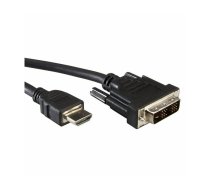 Value 11.99.5532 video kabeļu aksesuārs 3 m DVI-D HDMI Melns