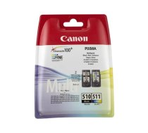 Canon PG-510 / CL-511 tintes kārtridžs 2 pcs Oriģināls Melns, Tirkīzzils, Fuksīns, Dzeltens