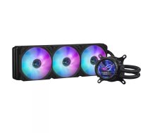 All-in-one šķidruma dzesētājs Asus ROG Strix LC III 360 ARGB — 360 mm radiators, 3×120 mm PWM ventilatori, LCD, saderīgs ar AM5/AM4/LGA1700/1200/115x/1156