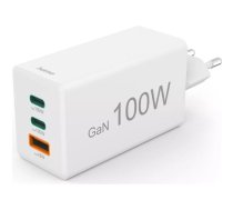 Hama Fast Charger GaN 2x USB-C PD 1x USB-A QC mini lādētājs 100 W (00201997)