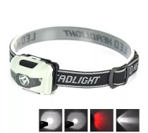 Galvas lukturis BORUiT RJ-LW601 — LED balts, viegls, ūdensizturīgs