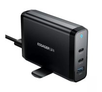 Galda lādētājs 2xUSB-C 1xUSB-A 140W Essager GaN (melns)