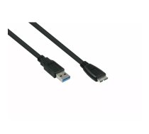 Kabelmeister UK30P-AMB-018S USB kabelis USB 3.2 Gen 1 (3.1 Gen 1) 1,8 m USB A Micro-USB B Melns