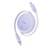 Baseus Free2Pull Mini USB-C līdz USB-C 60W USB kabelis, 1 m (violets)