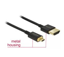 DeLOCK 85118 HDMI kabelis 0,25 m HDMI Type A (Standard) HDMI Type C (Mini) Melns